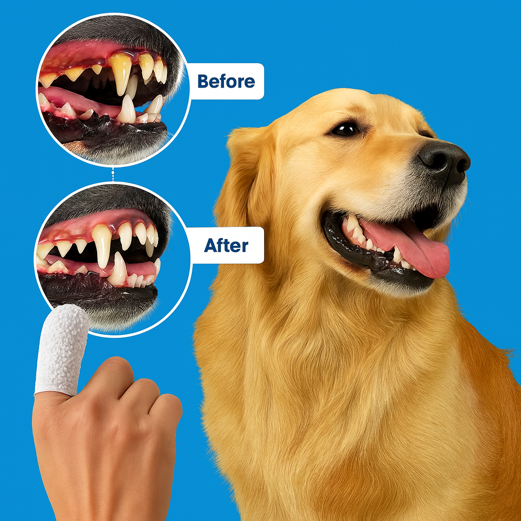 Pet teeth cleaning finger wipes
