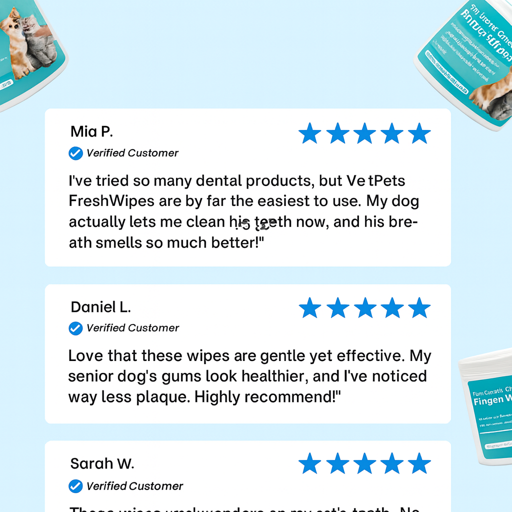 Pet teeth cleaning finger wipes