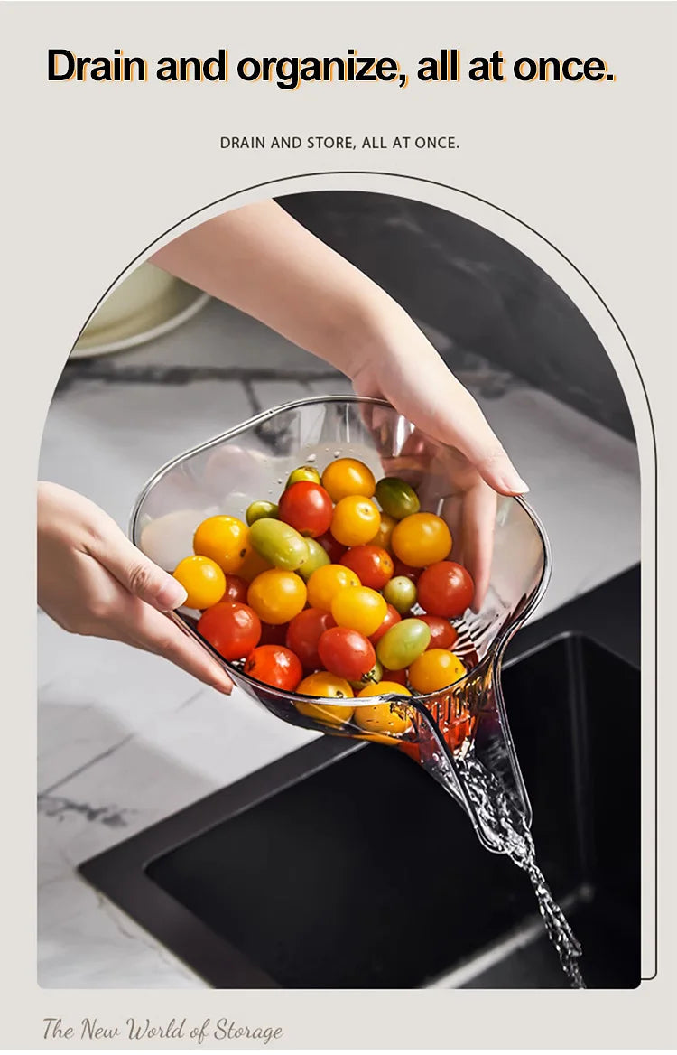 Multifunctional Drain Basket with Spout