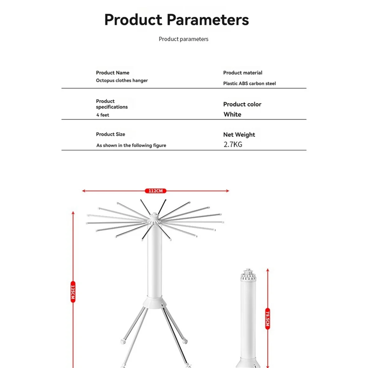 1pc Clothing drying Stand