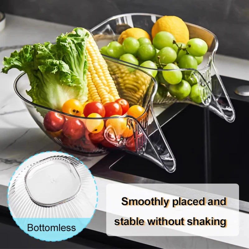 Multifunctional Drain Basket with Spout