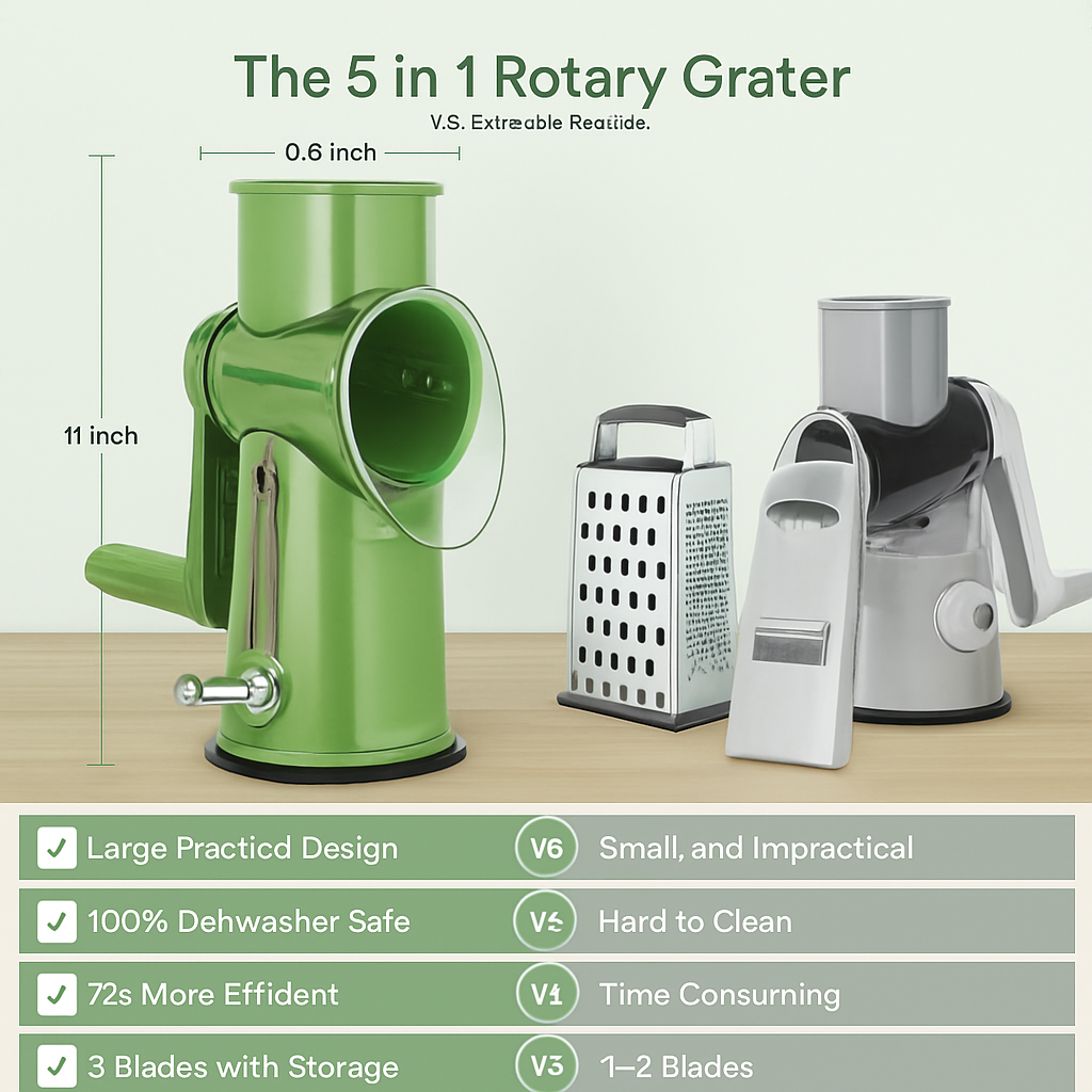 Easy Spin Cheese Grater