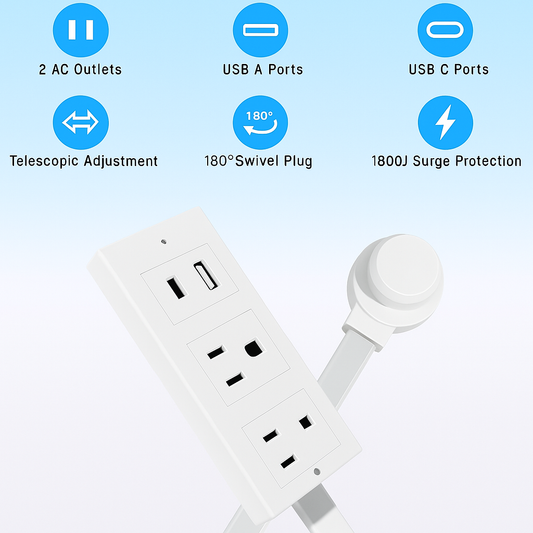 Rotating Adjustable Outlet Extender