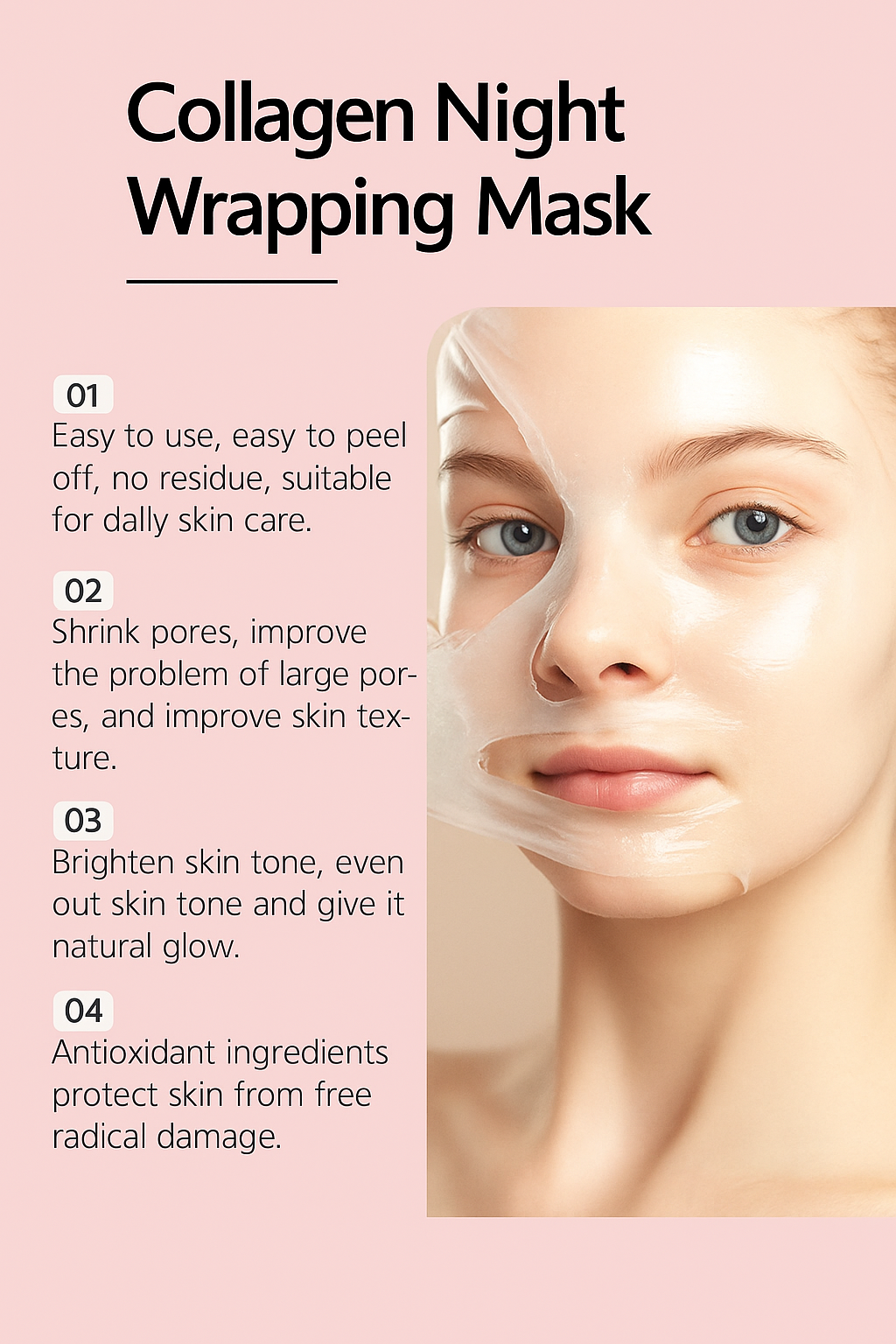 Bio-Collagen Glow Mask 3Pcs/Pack