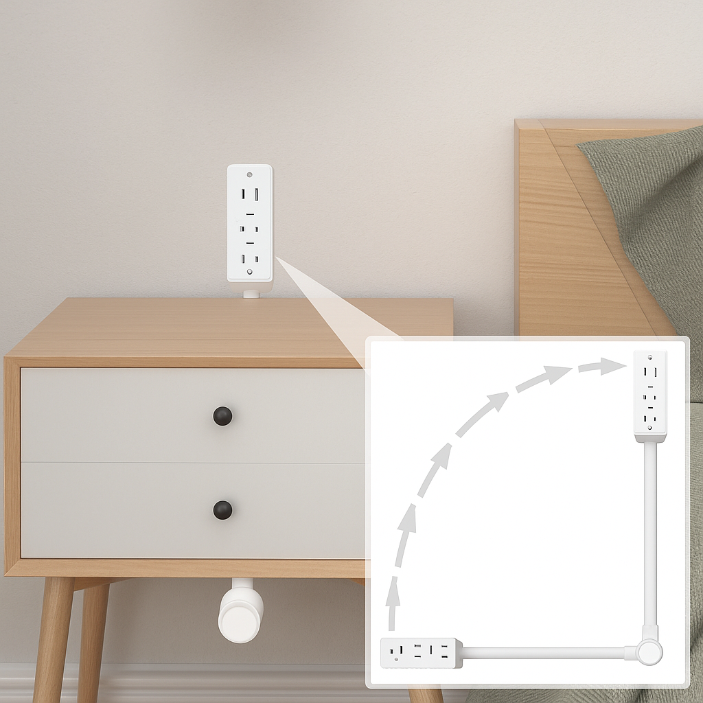 Rotating Adjustable Outlet Extender