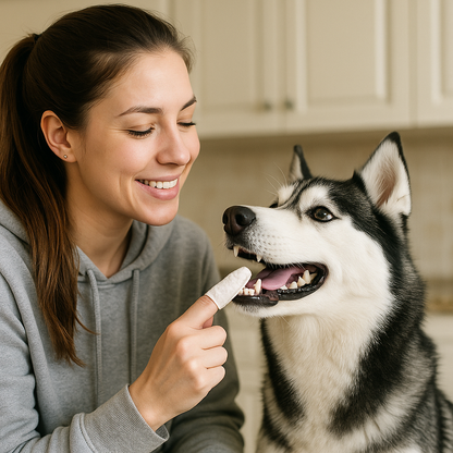 Pet teeth cleaning finger wipes