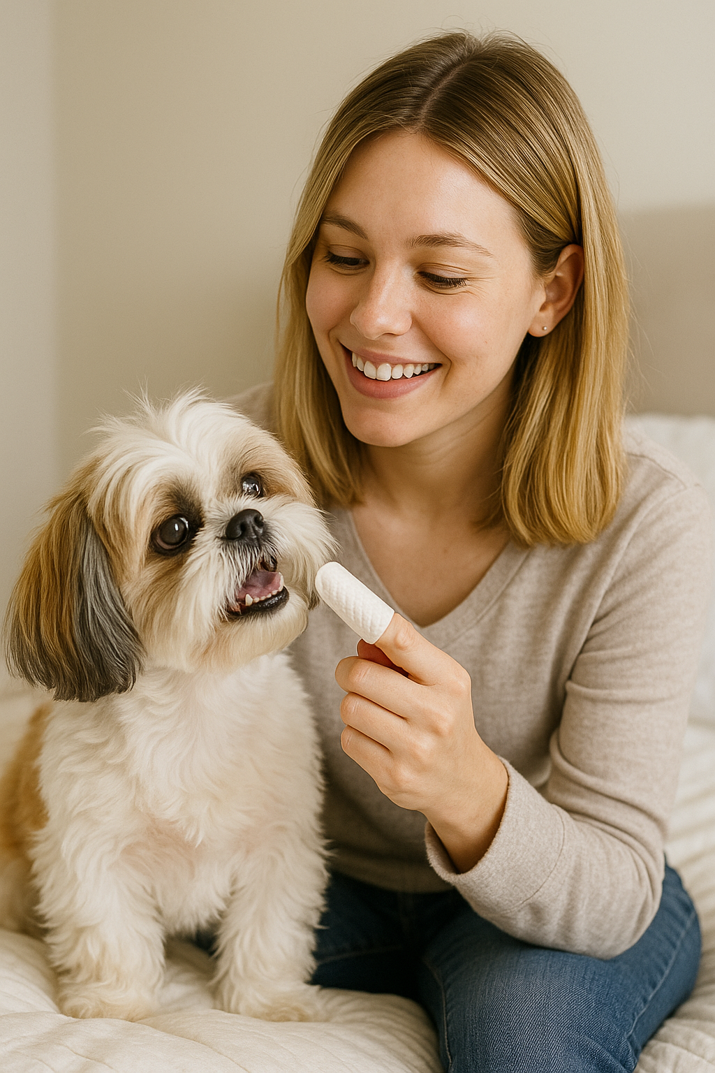 Pet teeth cleaning finger wipes