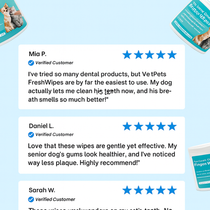 Pet teeth cleaning finger wipes