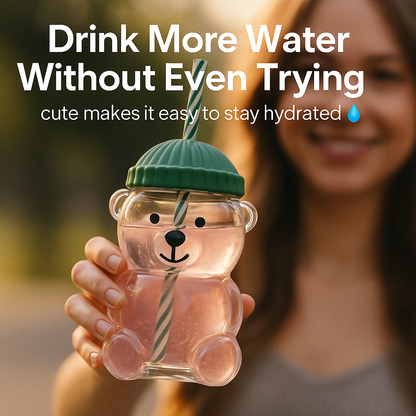 Cute Bearista Glass Cup