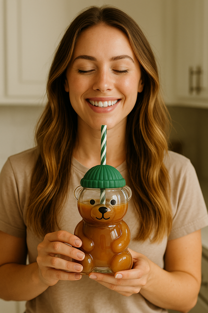 Cute Bearista Glass Cup