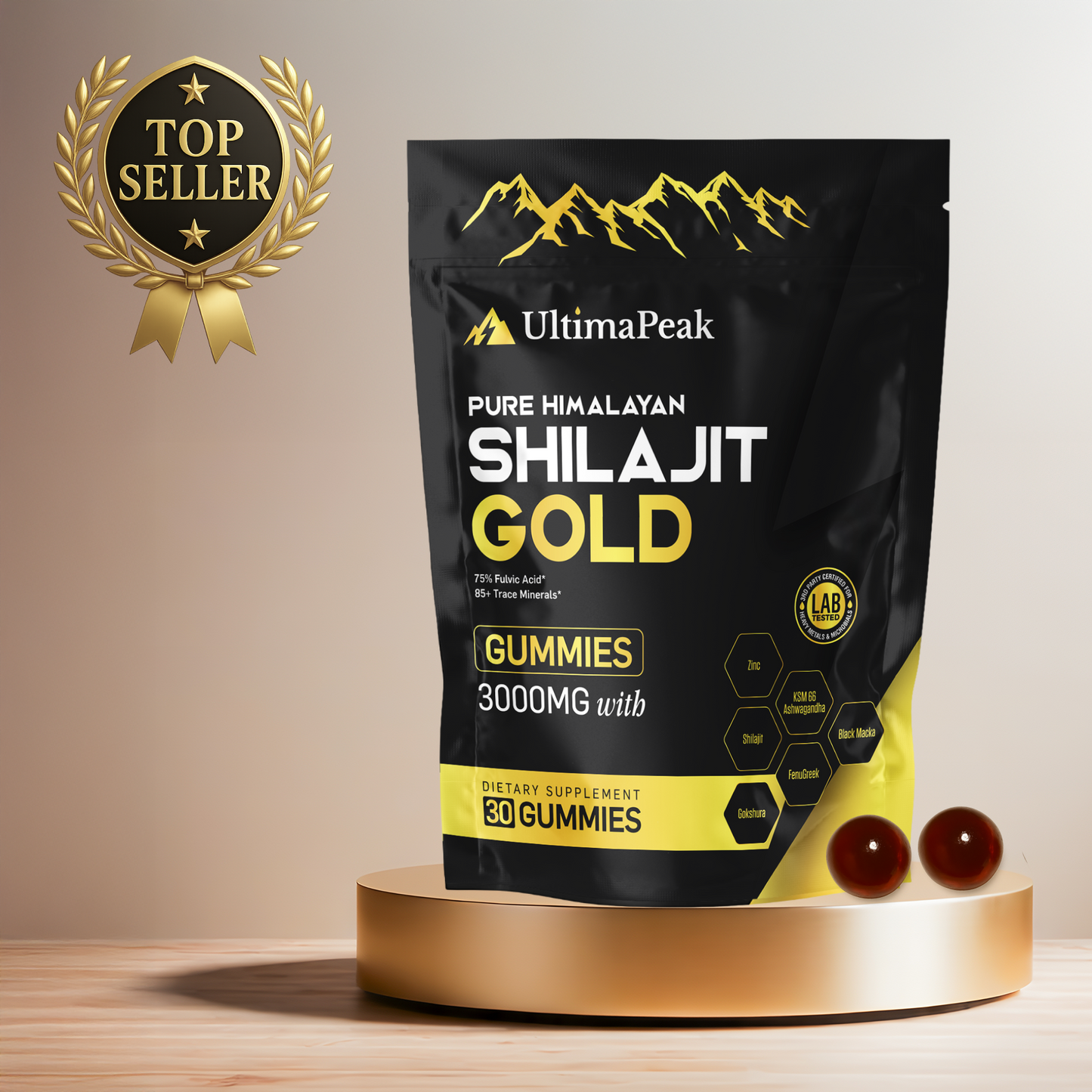 Premium Pure Shilajit Gummies  - Now 6 in 1 Supports
