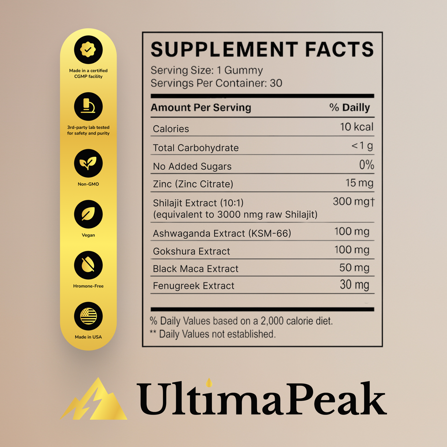 Premium Pure Shilajit Gummies  - Now 6 in 1 Supports