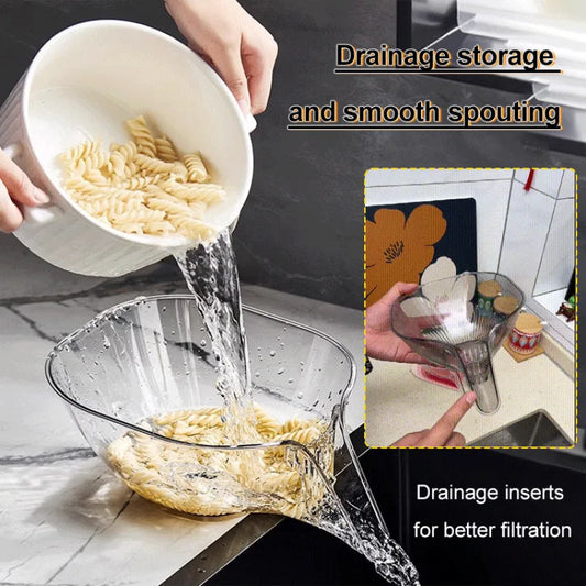 Multifunctional Drain Basket with Spout