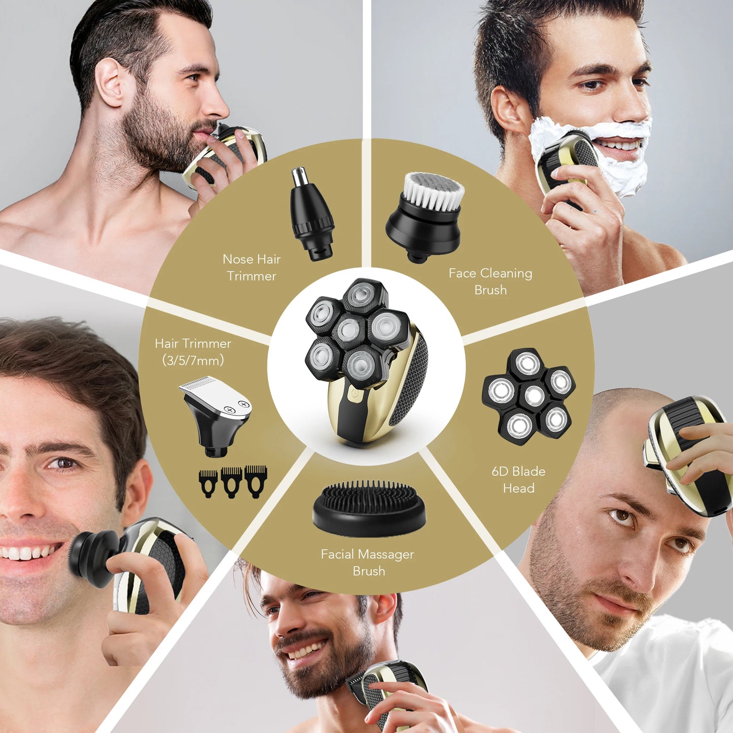All-in-One Electric Head Shaver & Trimmer Set
