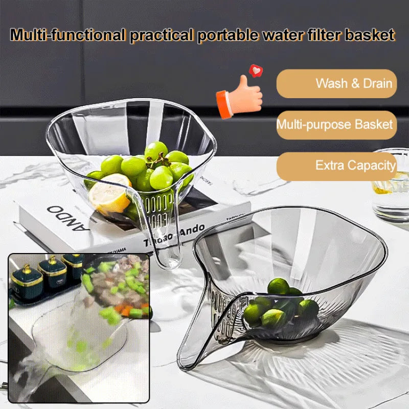 Multifunctional Drain Basket with Spout