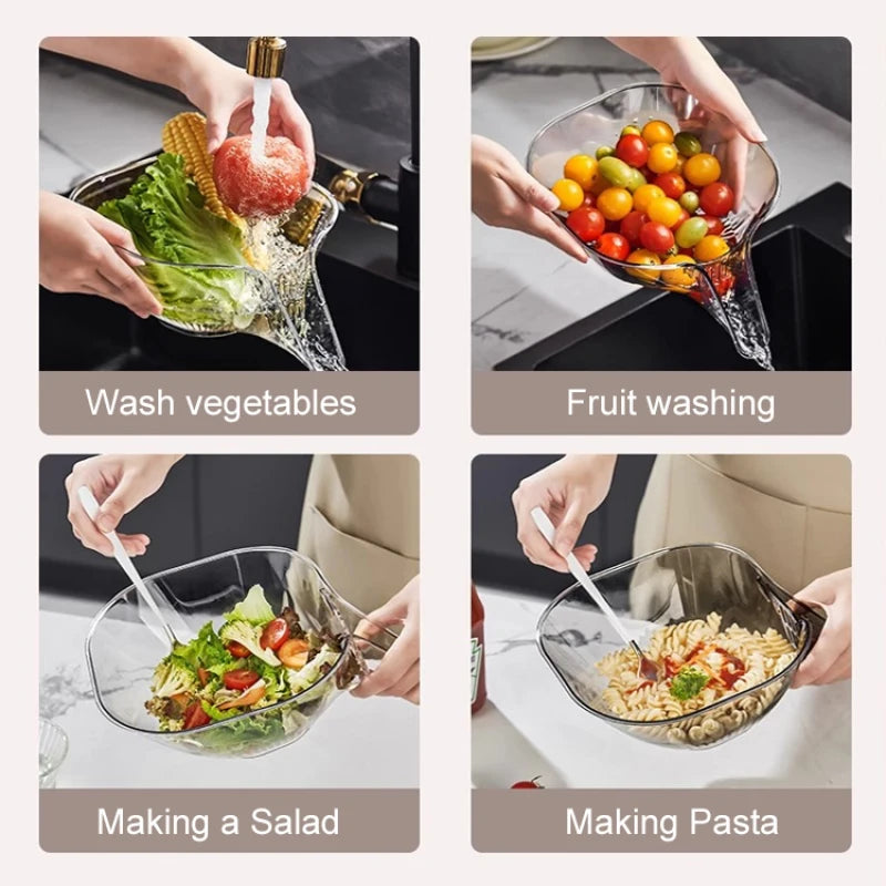 Multifunctional Drain Basket with Spout
