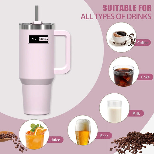 Steel Mug with Straw