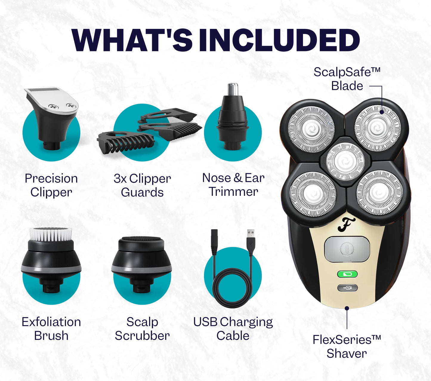 All-in-One Electric Head Shaver & Trimmer Set