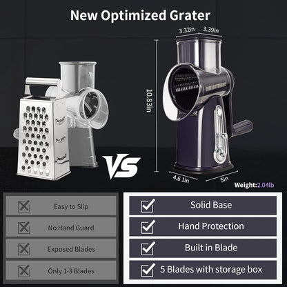 Easy Spin Cheese Grater